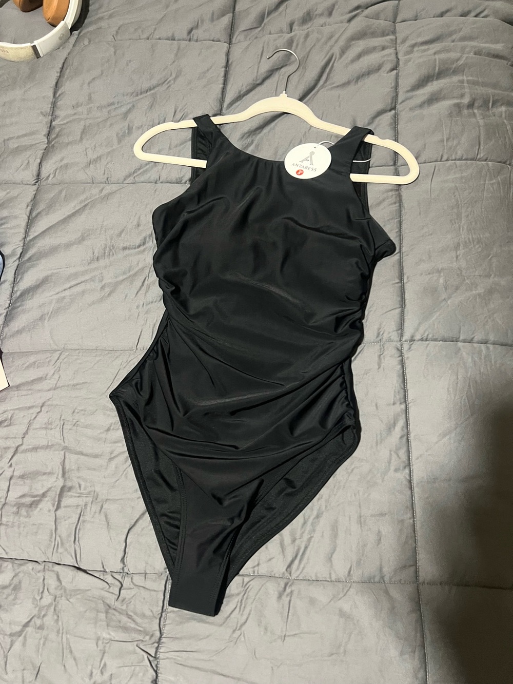 Amazon Black Women's Bandeau One-Piece Swim Suit